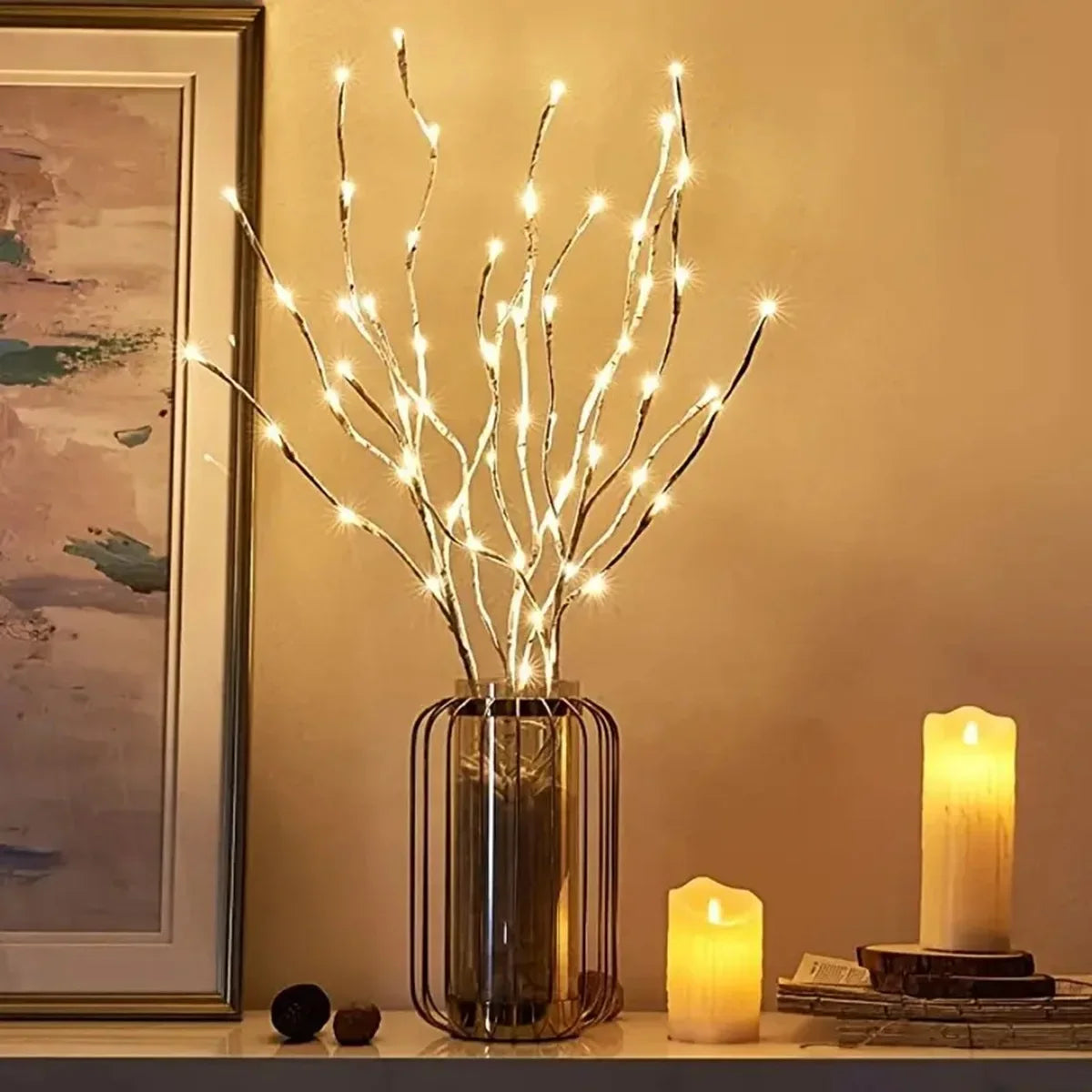 White Birch Branch LED Festive Lights