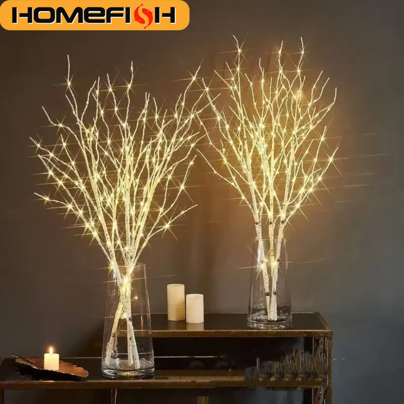 White Birch Branch LED Festive Lights