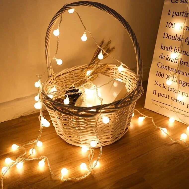 10M Power Ball LED String Lights